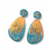 Blue Earrings, Colorful Earrings, 
